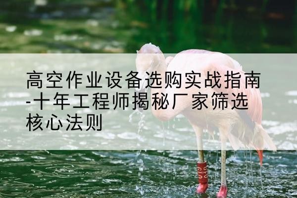 长清剪叉式升降机厂家-高空作业设备选购实战指南-十年工程师揭秘厂家筛选核心法则